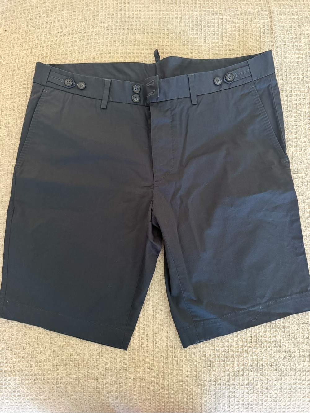 Dolce & Gabbana Men's Navy Flat-Front Cotton Shorts
